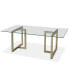 Фото #3 товара Emila 78" Rectangle Glass Mix and Match Dining Table, Created for Macy's