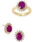 EFFY® Ruby (1-7/8 ct. t.w.) & Diamond (1/4 ct. t.w.) Halo Ring in 14k Gold