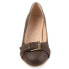 Фото #5 товара Journee Collection Womens Graysn Comfort Insole Slip On Round Toe Wedge Brown
