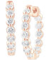 Lab Grown Diamond Bezel In & Out Small Hoop Earrings (2 ct. t.w.) in 14k White, Yellow or Rose Gold