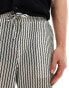 Фото #3 товара ASOS DESIGN relaxed striped trousers in black and white