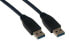 Фото #1 товара MCL Samar MCL MC923AA-3M/N - 3 m - USB A - USB A - Male/Male - 5000 Mbit/s - Black