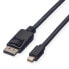 Фото #1 товара ROLINE DisplayPort Cable - DP - Mini DP - M/M 5 m - 5 m - DisplayPort - Mini DisplayPort - Male - Male - Black