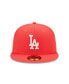 Men's Red Los Angeles Dodgers Lava Highlighter Logo 59FIFTY Fitted Hat