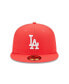 Головной убор New Era красный с вышитым логотипом Los Angeles Dodgers 59FIFTY Красный, 7 7/8 - фото #2