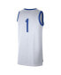 Men's #1 White, Royal Kentucky Wildcats Replica Jersey