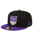 ფოტო #1 პროდუქტის Men's Black, Purple Sacramento Kings 2-Tone 59FIFTY Fitted Hat
