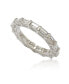 Фото #1 товара Suzy Levian Sterling Silver Cubic Zirconia Petite Baguette Eternity Band