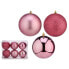 Set of Christmas balls Pink PVC Ø 12 cm (6 Units)