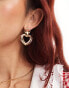 Accessorize heart doorknocker earrings in gold