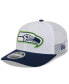 Фото #1 товара Men's White/College Navy Seattle Seahawks 2024 NFL Training Camp 9SEVENTY Trucker Hat