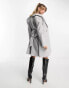 Фото #8 товара Forever New formal wrap short coat in light grey