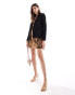 Object one button blazer in black