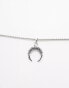 Фото #2 товара Faded Future engraved crescent pendant necklace in silver