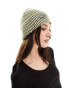 Basic Pleasure Mode sherbert stripe beanie in yellow