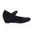 Фото #1 товара Gabor 5-5362-17 Womens Black Suede Strap Wedges Heels Shoes