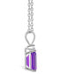 ფოტო #3 პროდუქტის Amethyst (2-1/4 ct. t.w.) and Diamond Accent Pendant Necklace in 14K White Gold or 14K Gold