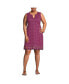 Фото #1 товара Plus Size Cotton Jersey Sleeveless Swim Cover-up Dress Print