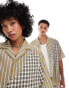 Фото #6 товара Reclaimed Vintage unisex boxy oversized shirt in splice check and stripe