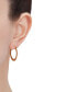 Polished Oval-Tube Round Medium Hoop Earrings in 14k Gold, 1"