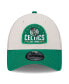 Фото #4 товара Men's Khaki, Kelly Green Boston Celtics Throwback Patch Trucker 9FORTY Adjustable Hat