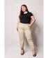 ფოტო #1 პროდუქტის Plus Size Mid Rise Boyfriend Pants