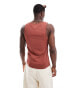 ASOS DESIGN muscle fit vest in brown хна, M - Chest 40 - фото #3