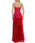 ფოტო #2 პროდუქტის Women's Floral-Print Pleated Gown