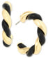 ფოტო #1 პროდუქტის Gold-Tone Swirl Medium Hoop Earrings, 1.2", Created for Macy's