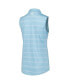 Фото #2 товара Women's Blue THE PLAYERS Space Dye Stripe Sleeveless Polo