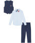 ფოტო #3 პროდუქტის Baby Boys Striated Shirt, Vest, Bowtie and Pants, 4 Piece Set