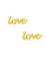 Petite Minimalist14K Yellow Gold Word Symbol Of Love Stud Earring For Women Secure Screw back