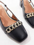 Фото #5 товара River Island slingback heel with chain detail in black