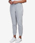 Фото #4 товара Petite Drama Queen Casual Stretch Waist Velour Joggers Pants