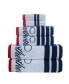 Фото #1 товара Nautical Blanket Stripe 2 Piece Turkish Cotton Bath Towel Set