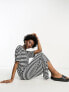 Фото #2 товара Noisy May maxi t-shirt dress in black & white stripe