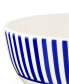 Blue Italian Steccato Rimless Bowls, Set of 4