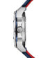 ფოტო #3 პროდუქტის Men's Automatic Marine Star Blue Silicone Strap Watch 45mm