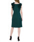 Women's Ruffled-Shoulder Sleeveless Dress