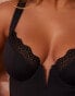 Wolf & Whistle X Natalie Gessey Fuller Bust underwire swimsuit in black with lace cup detail