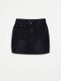 ASOS DESIGN denim high waist mini skirt in black 36 - фото #11