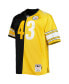 Men's Troy Polamalu Black and Gold Pittsburgh Steelers Big and Tall Split Legacy Retired Player Replica Jersey