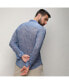 ფოტო #5 პროდუქტის Men's Prussian Blue Gauzy Heathered Shirt