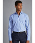 Фото #1 товара Charles Tyrwhitt Non-Iron Cool Poplin Slim Fit Shirt Men's 17.5" - 36" Sing