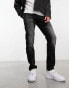 Фото #1 товара ONLY & SONS loom slim fit stretch jeans in washed black