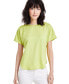 ფოტო #1 პროდუქტის Women's Satin Boat-Neck Top