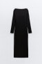 Фото #5 товара Платье трикотажное "Knit fitted square-neck dress" от ZARA.