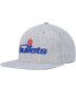 Men's Heather Gray Washington Bullets Hardwood Classics 2.0 Snapback Hat - фото #2