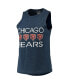 Фото #3 товара Women's Orange, Navy Chicago Bears Muscle Tank Top and Pants Sleep Set