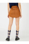 Фото #31 товара Юбка женская Koton Юбка Mini с высокой талией в виде замшевой асимметричной нарезки